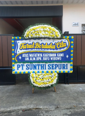 Papan Bunga Duka di Biawao